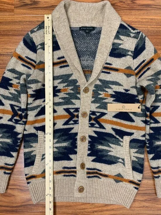 Ethan Pierce Aztec Cardigan Men's Small NWT - Picture 7 of 7